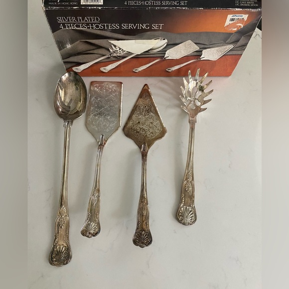 4Pcs Silver plated Hostess Serving Set By Paul Revere Silversmiths - Picture 1 of 12